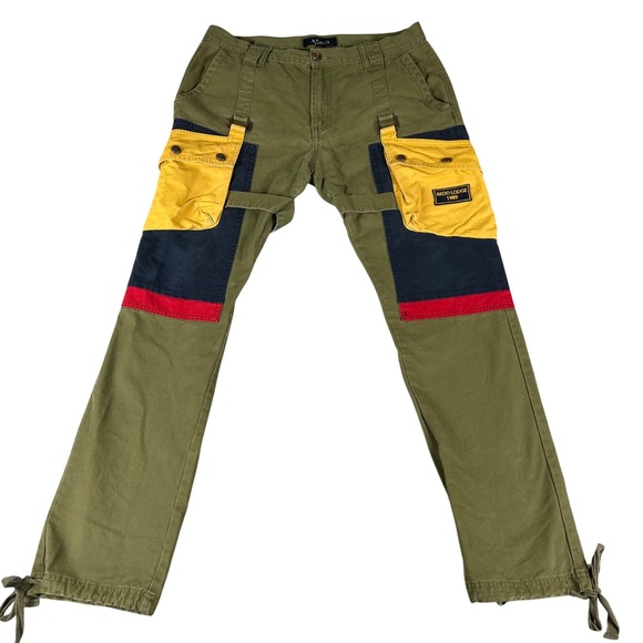 Akoo Other - AKOO Driftwood Cargo Pants Mens 36 Green Colorblock Big Oak Fit Utility Gorpcore